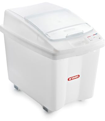 Araven Ingredient Bin, Storage Container for Large Quantity Ingredients, Use in Commercial or Home Kitchen, 26 Gallons, 1 Count, White