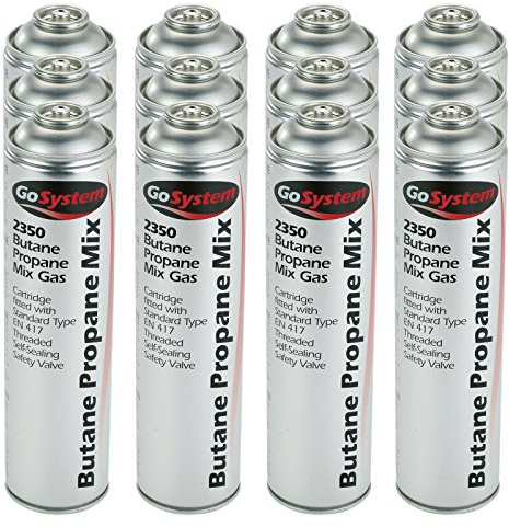 GoSystem 2350 Butane Propane 70:30 Mix Gas Cartridge 350g 631ml - 12 Pack
