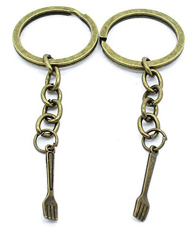 10 piezas de bronce antiguo tono llavero joyería broches proveedores TK1092 cena tenedor