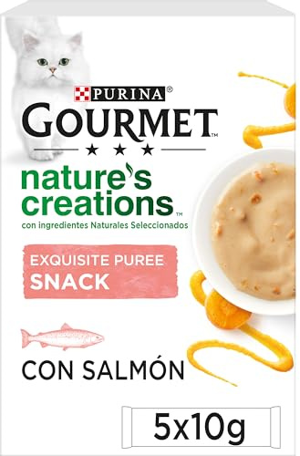GOURMET Nature's Creations Snack per Gatti Adulti con Salmone e Carota 55 Buste da 10g
