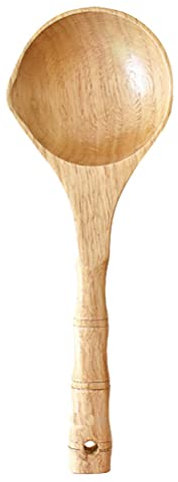 DOITOOL Cucharón de madera para sauna, cuchara de madera hecha a mano, cucharón para servir, cuchara de madera para cocina