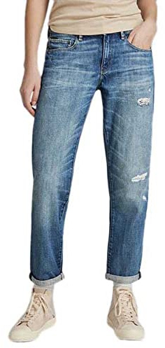 G-STAR RAW Kate Boyfriend Jeans för kvinnor, Blå (Faded Ripped Waterfront D15264-d301-d894), 25W / 32L