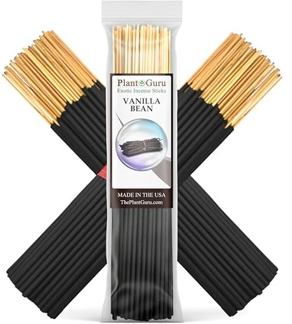 Vanilla Bean Exotic Incense Sticks 7 Inch - Bulk 1 Bundle 85 to 100 Sticks - Natural 7 Long Lasting Aroma that Burns for 30 to 45 Minutes.