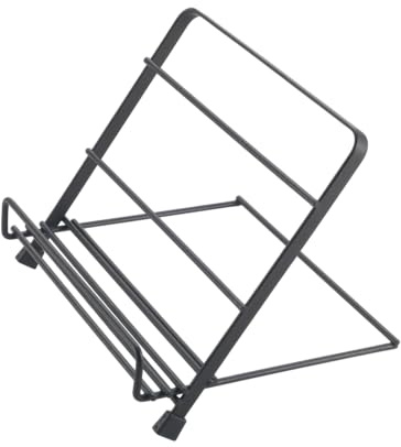 Metaltex 352918000 - Soporte para libros de cocina, acero, color negro