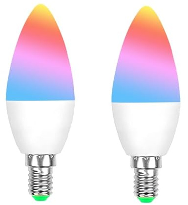 ngnsky Wifi E12 RGBCW Lampada intelligente compatibile con Alexa,Controllo vocale,5W