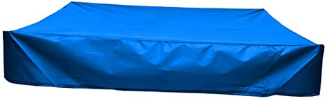 Gogogmee Quadratische Sandkastenabdeckung 200X200cm Blau Oxford Gewebe für Gartensandkasten Kinderbadewanne Faltbar Staubdicht Uv Beständig