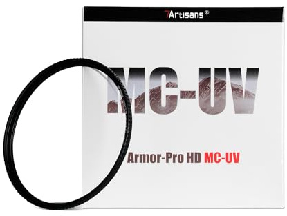 7artisans Armor-Pro - Filtro HD MC-UV de 24 capas de revestimiento impermeable y antiarañazos, compatible con lentes de cámara con un diámetro de 58-95 mm.
