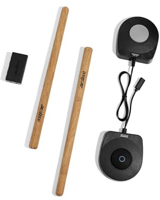 AeroBand Elektronisches Schlagzeugset PocketDrum2 MAX (2024 Version), Luft-Schlagstöcke & Pedale, Spielen Sie Schlagzeug überall und jederzeit, 8 Klänge und USB-Midi (Kopfhörer enthalten)