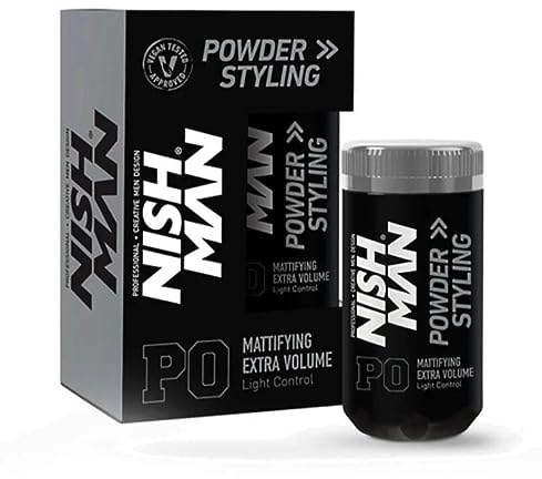NISHMAN Hårstylingspuder P0 - Sprayed Powder 20g + Refill 20g - Maximal Volymökning och Textur - Perfekt Hårstylingspuder för Flexibel Stadga och Matt Finish
