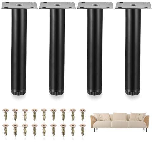 4 Pz Piedini per Mobili Regolabili Altezza 0-15 mm, 15cm Piedini Regolabili per Mobili, Gambe per Mobili da Cucina, Piedi Regolabili per Mobili, Piedini in Metallo per Letto Divano Armadietto Tavolo