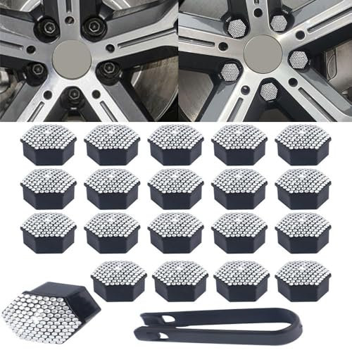 20 Stück Radmutternkappen Radschrauben Radmuttern für Opel Signum Bj. 2003-2008 Radschraubenkappen Rad Mutter Cap mit Entfernung Werkzeug,21mm-I