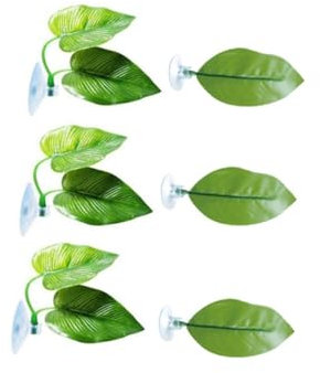 BUGUUYO 6stücke Künstliche Pflanzen Für Aquarium Plastische Mit Saugnapf Dekoration Lebensechte Wasserpflanzen Für Betta-Fische Simulation