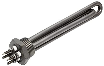 BDAYEK Water heater parts Stainless Steel DC48V Heater Element Immersion Water Heating Element With 1 NPT/BSP Thread 1500W All 304SUS (Color : BSP, Size : 1500W 48V)(Npt)