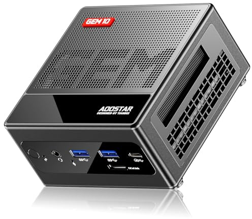 AOOSTAR GEM10 Mini PC, Ryzen7 7840HS Mini Desktop Computer, 16GB RAM+512GB SSD, Micro Gaming PC Win11 Pro 4K@120Hz 3-Display/Oculink/DP1.4/USB4/4xUSB3.2/2x2.5G RJ45/WiFi6, Supermini
