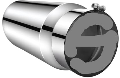 DZSYANJIASM Coche Tubo Escape Tubo Escape Recto Universal Coche con Entrada 5 Pulgadas Salida 6 Pulgadas 15 Pulgadas Largo anticorrosivo Tubos Escape