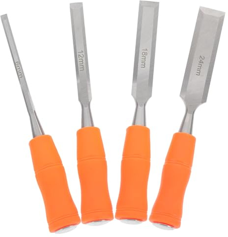 Gadpiparty 4pezzi Scalpelli Per Legno Di Utensili Per Intaglio Professionali Impugnatura Comoda Per Lavori Artigianali Fai Da Te Strumenti Per Cesello e Scultura in Legno