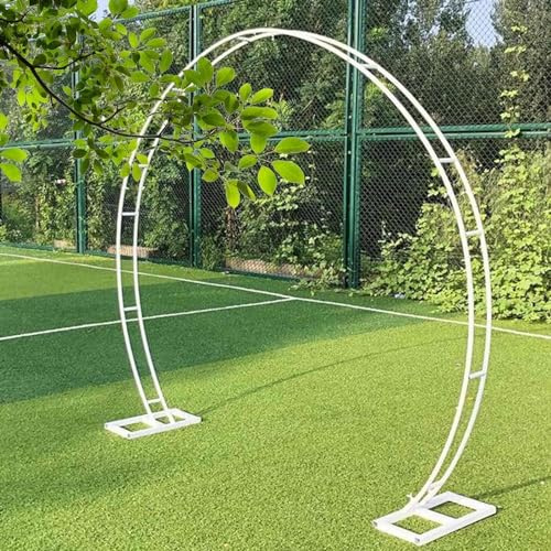 Hochbelastbarer Hochzeitsbogen aus Metall, runde Rosen-Gartenlaube mit Sockeln, rostfreie Dekoration für Partys und Veranstaltungen, langlebiges Design