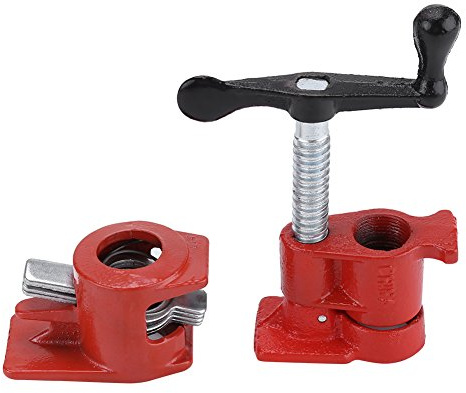 Adfaga Duty Duty Duty 3/4 pollici di morsetto per tubi in legno Set di strumenti professionali per la lavorazione del legno per mobili e mobili per la costruzione di ferro manico e