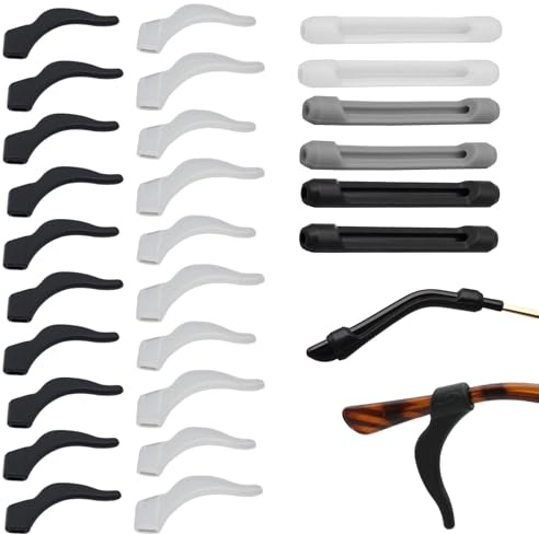 26 Pcs Silicone Anti Slip Glasses Grips, Anchor Glasses Grips and Ear Cushions for Secure Pad Grips for Reading Glasses, Sunglasses & Regular Eyewear