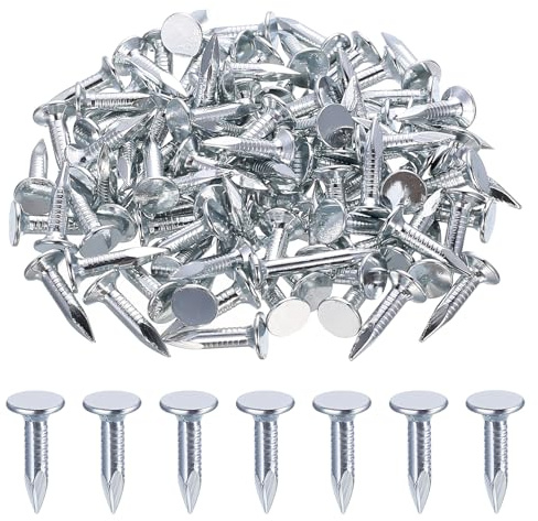 100 Pièces Clous de Toiture, 20mm Clous à Tête Extra Large, Clous de Toiture en Feutre en Bois Galvanisés, Clous en Feutre de Toiture pour Décoration Intérieur Construction Taille Toit de Abri