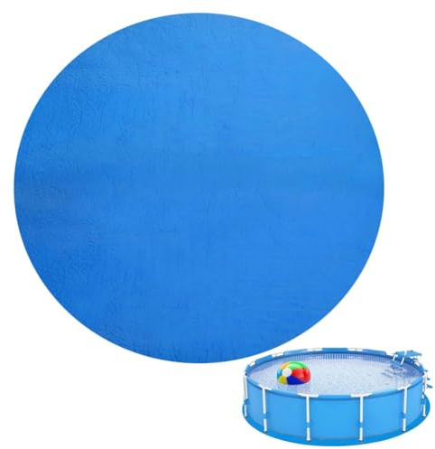 FUBESK Round Pool Liner Pad for Above Ground Swimming Pools, Blue Protective Mat to Prevent Punctures and Abrasions