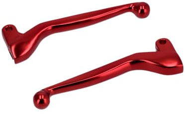 Moto Basic Parts Set: Handhebel - Aluminium massiv, Brems- und Kupplungshebel - Rot eloxiert - für Simson S50, S51, S53, SR50, KR51/2 Schwalbe