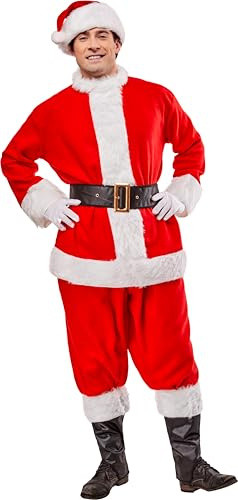 Rubies Flannel Santa Claus Suit for Adults, Men's XL