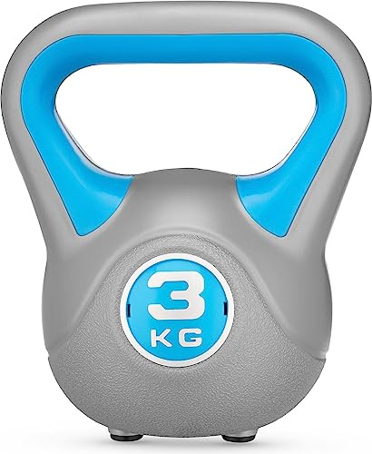 Gymtek Kettlebell Kugelhantel - Hantel für Kraft-Training - Krafttraining Fitness Gymnastik - Workout Gewicht – Muskelzuwachs - Ergonomischer Griff - Fitnessstudio zu Hause