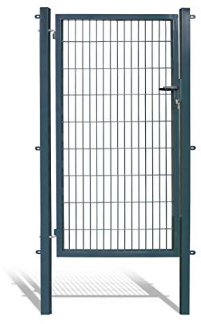 Koll Living Gartentore für Stabmattenzaun - Farbe und Höhe wählbar - inkl. Pfosten und Befestigungsmaterial (Gartentor H 180 x B 100 cm, anthrazit)