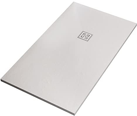 OLIMPO DOCCE - Piatto Doccia in marmoresina Bianco effetto pietra cemento PASSION - 100x120