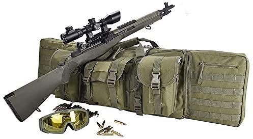 Taktische Gewehrtasche Doppel, Waffentasche Gewehrtasche, Langwaffentasche, Wanderrucksack Tragbare Jagdausrüstung Taktische Multifunktionale Angeltasche Rutentasche Green,100CM