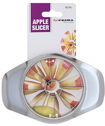 Manual Hand Held Apple Slicer - Kitchen Tool, Wedger, Side Grip Handles | Stainless Steel Blades, Efficient, Effortless, Easy | Fruit Cutter, Cocktail, Push Style, Versatile