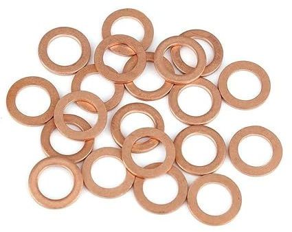 20 rondelle in rame M10 ad anello piatto tappo coppa olio guarnizione di tenuta rondelle di tenuta (M10 x 16 x 1,5)