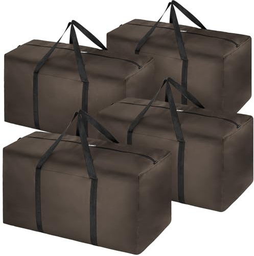 Confezione da 4 borsoni da viaggio extra large da 110 l, pieghevoli, impermeabili, in tessuto Oxford 600D, resistenti, per uomini e donne, scatole da viaggio resistenti per casa, borse per bagagli