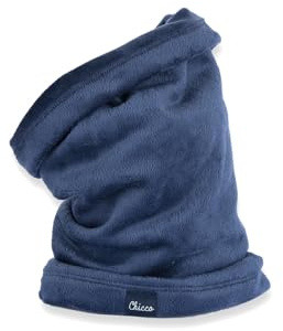 Chicco Chenille vinter hals värmare, Design in Italien, Unisex Barn, Blå, S