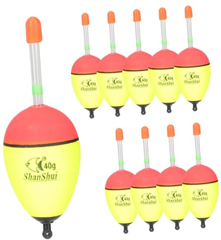 Happyyami Fishing Bobber Fishing Buoys Foam Floating Bobbers Adjustable Line Depth and Buoyancy Multi-Color 10Pcs Pack Enthusiasts