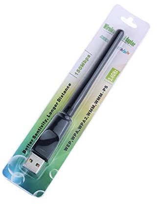 Receptor De Señal WiFi, Antena Amplificadora De Internet con Chip Mt7601,Adaptador Inalámbrico WiFi con Botón QSS, Antena Ganadora WiFi para Portátiles Ordenadores De Sobremesa Oficinas En Casa
