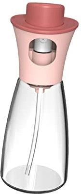 MUCKLILY Glasflasche Zum Ölsprühen Für Küche Und BBQ Rosa Ölflasche Mit Praktischem Düsenkopf Zur Genauen Dosierung Wiederverwendbar Und Leicht Zu Reinigen Küchenzubehör Für Gesundes Kochen