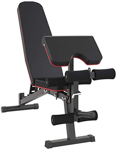 Zusammenklappbare Bankdrückmaschine für Gewichtheben, verstellbare Trainingsbank, mit Beinstrecker und Beincurl, für das Training im Fitnessstudio, Gewichtheben, maximale Belastung 300 kg