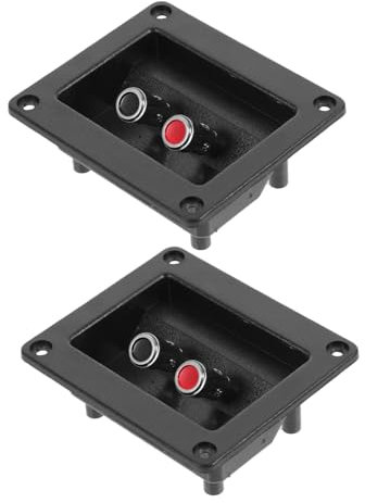 CIYODO Piastre Terminali Altoparlante Per Subwoofer 2 Pezzi, Connettori Morsettiera Per Casse Acustiche, Terminale Clip a Molla Per Impianto Audio Palco e Home Theater