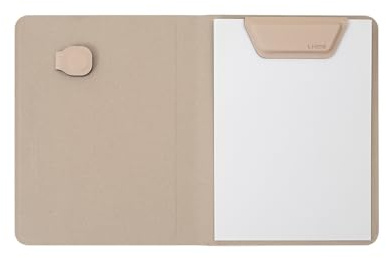 LHiDS A6 Magnetic Padfolio Organizer with Pen Holder & Notepad – Compact Magnetic Notebook Folder for Quick Notes, Work, Study – Apricot