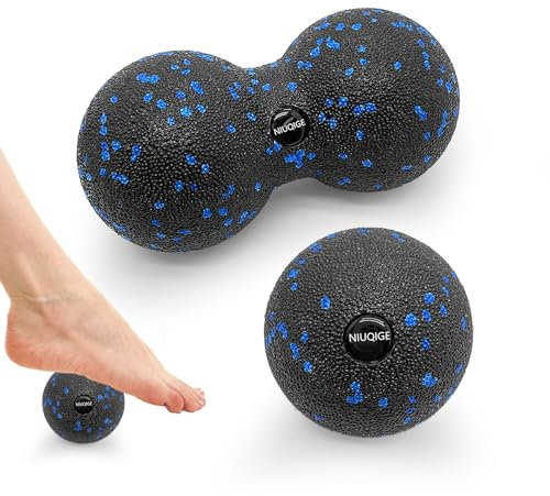 NIUQIGE Faszienball Set - Einzelball + Doppelball, Massageball Faszien Ball für Trigger Point Release, faszienbälle massagebälle für Faszientraining, Schmerzen Lindern, ideal für Muskelentspannung