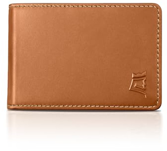 Kings Loot Geldbörse - Minimalistische Geldbörse für Männer mit Bargeldfach & Kartenzugband - Hält 1-15 Karten, schlank und stilvoll, safrangelb, Cash Pocket 2.0, Premium