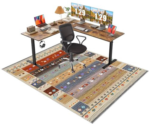 Bürostuhl Unterlage 160 x 200 cm Schreibtischstuhl Schutzmatte für hartholzböden rutschfeste Bodenschutzmatte Kratzfest Bodenmatte Stuhlunterlage Rollmatte Bürostuhl Stuhlmatten für Laminat, Parkett