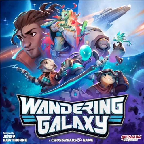 Plaid Hat Games | Wandering Galaxy Miniaturspiel auf Englisch für Kinder ab 14 Jahren | Strategie- und Kampfspiel für 1-6 Spieler | Kooperative Weltraumforschung