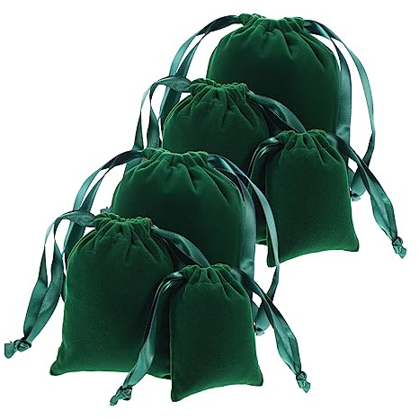 SECFOU 6piezas Bolsas De Almacenamiento Cordón Para Joyería y Cosméticos Para Bodas y Celebraciones