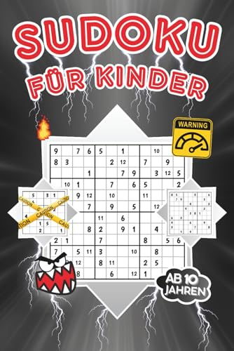 Sudoku für Kinder ab 10 Jahren: Rätselheft mit 6x6 - 9x9 - 12x12 Sudokus - 144 Knifflige Logikrätsel mit steigendem Level - mit Anleitung & Lösungen