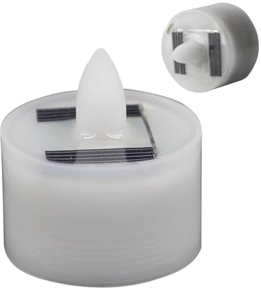 Ahuuen 10 Stück LED kleine Kerzen | Solarbetriebene Teekerzen | Flammenloses Batterie Kerzen | Elektrische Kerzenlampe | Wasserdichte LED -Tee -Kerzen | Für Hochzeit, Festival, Parteien