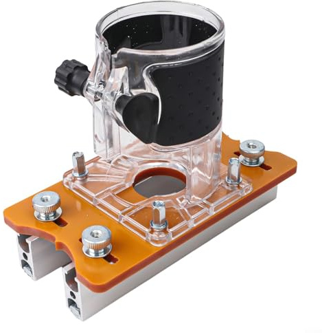 Base de fresadora de madera, 2 en 1 compacta, ranura para enrutador de palma, para carpintería de muebles de carbinet, aluminio + baquelita (A)