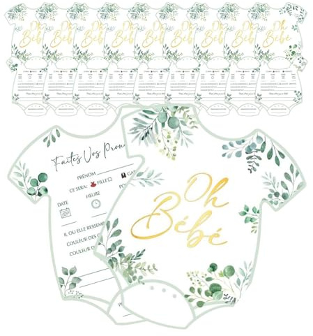 Predicciones para bebés | Divertidas tarjetas de actividad interactiva: kit de planificación de género neutro para niñas y padres, fiesta familiar, graduación y actividades